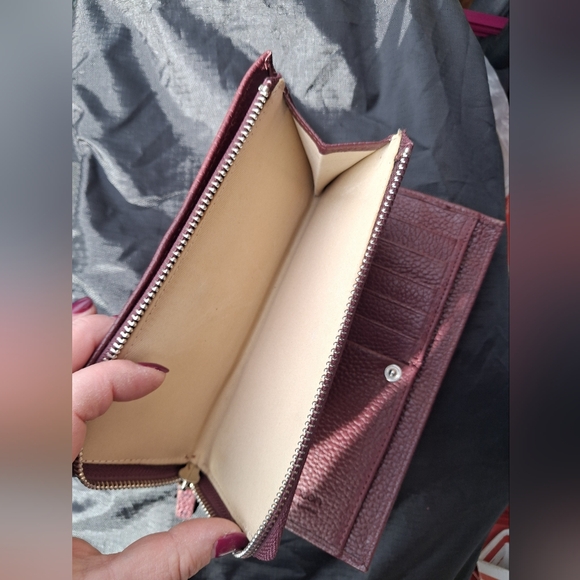 Corder London Genuine Leather Burgundy Wallet Zip & Snap Closure Classic Minimal - Picture 2 of 11